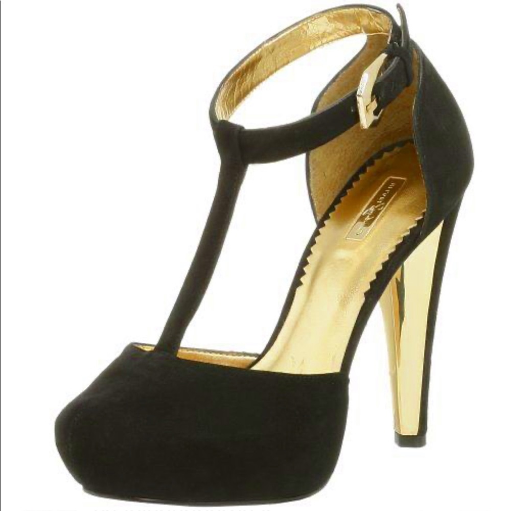 Report Signature- Suede T-strap platform